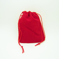 【9×7cm/5枚】ベルベットのジュエリーバッグ・巾着袋・ブルー・水色 2枚目の画像