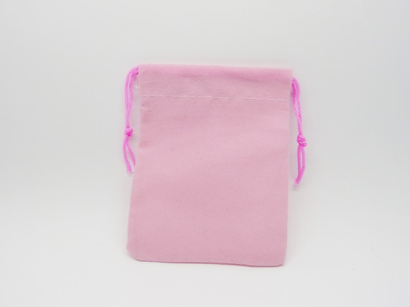 【9×7cm/4枚】ベルベットのジュエリーバッグ・巾着袋・4色セット・お試し 4枚目の画像