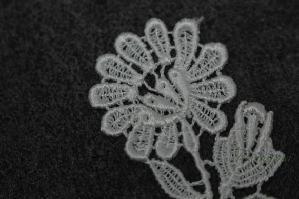 ケミカルレースモチーフ 4枚 花 オフ白・キナリ (MFL511KNSH00) 3枚目の画像