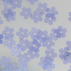 スパンコール 7mm 約400枚(約4g) ５枚花びら 平 マット 青紫 (SF507MBPHYHR) 2枚目の画像