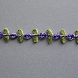 【再入荷】リボンのお花コード　紫のお花　1本3ｍ　(KRB080PPBS00) 3枚目の画像