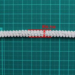 ブレード　0.7㎝巾　白（オーロララメ糸入り）　1本3ｍ　(803) 2枚目の画像