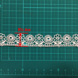 ケミカルレース　花畑　オフ白　２ｍ　(803) 2枚目の画像