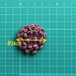 ケミカルレースモチーフ　紫ラメのお花　 3個分セット　(803) 3枚目の画像