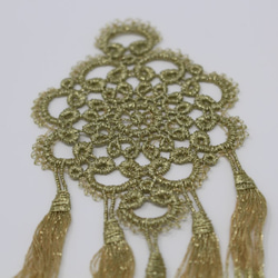 ケミカルレースモチーフ 2枚 繍球 金糸 (MBLA01GLBA00) 3枚目の画像