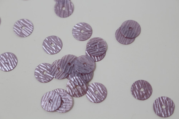 スパンコール 約700枚(約7g) 丸 木目 6mm 紫(SCC06MPPBJKW) 2枚目の画像