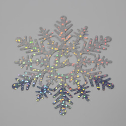スパンコール　雪の結晶　大　ホログラム銀　2枚のセット(SSN88HSVBH00) 4枚目の画像