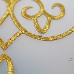 [訳あり]刺繍ワッペン 1枚 金糸 コスプレ・衣装素材 (WSYA70GLJL00) 5枚目の画像