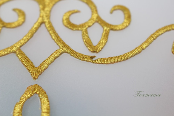 [訳あり]刺繍ワッペン 1枚 金糸 コスプレ・衣装素材 (WSYA70GLJL00) 5枚目の画像