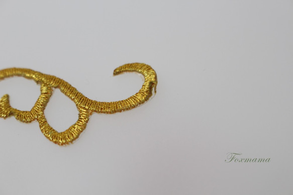 [訳あり]刺繍ワッペン 1枚 金糸 コスプレ・衣装素材 (WSYA70GLJL00) 6枚目の画像