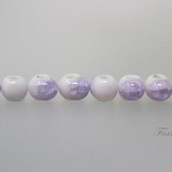 陶磁ビーズ 20個 セラミック ひび模様 紫 (BOV07QPPJQ00) 1枚目の画像