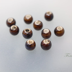 陶磁ビーズ 20個 セラミック  チョコレート色 茶色 (BOV06QBRJQ00) 3枚目の画像
