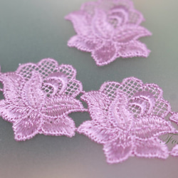 ケミカルレース 50cm 花 ミニ フラワー 薄紫 (LFL321FMJB00) 3枚目の画像