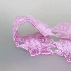 ケミカルレース 50cm 花 ミニ フラワー 薄紫 (LFL321FMJB00) 5枚目の画像