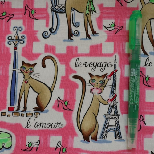 レアネコ柄USAコットンMichael MillerマイケルミラーMeow 110㎝巾×133  