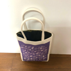 vegetable mini bag NASU　/帆布/ミニバッグ/ナス柄 4枚目の画像