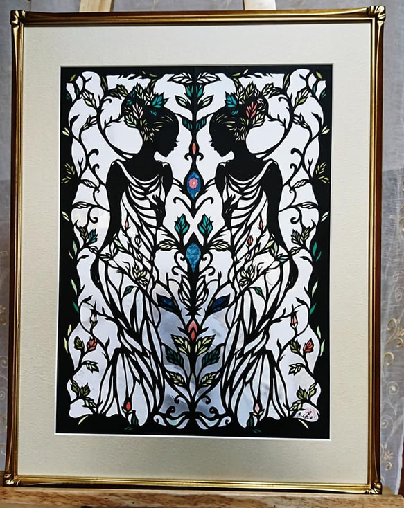 切り絵原画カラーやすらぎ 