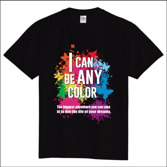 Tシャツ メンズ レディース ブラック 120 130 140 150 160 S M L XL XXL カラフル 蝶