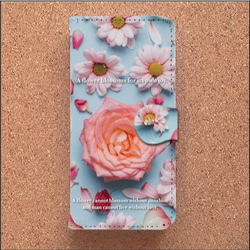 iPhone Android スマホケース 手帳型 ケース 可愛い かわいい おしゃれ バラ 薔薇 フラワー 花 花柄 2枚目の画像