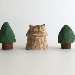 【抽選】木彫り人形ねこ　こげ茶ペルシャ　[CCF-005] 4枚目の画像