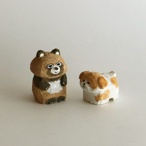 抽選】木彫り人形 こだぬきちゃん [CCF-009] その他置物 BUNi PUNi