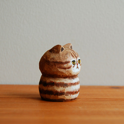 木彫り人形 　エキゾチック　茶シマ[CWF-027] 2枚目の画像