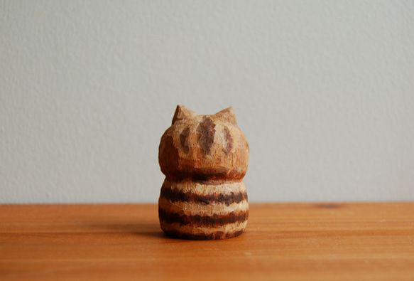 木彫り人形 　エキゾチック　茶シマ[CWF-027] 3枚目の画像