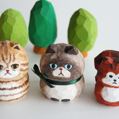 木彫り人形 ネコ おこげちゃん [CWF-058] 其他擺飾 BUNi PUNi 的作品