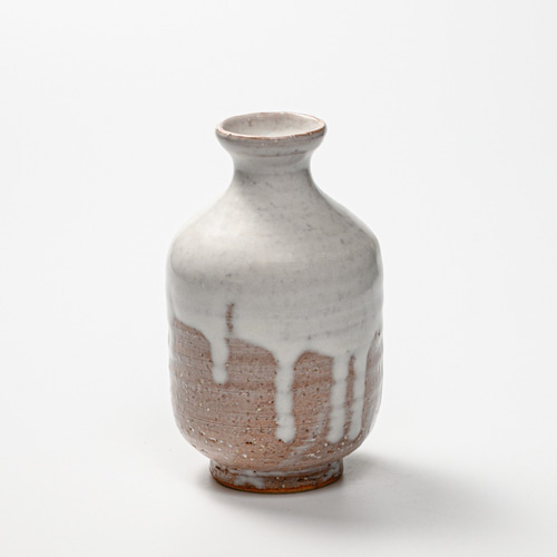 萩焼伝統的工芸品】徳利白萩掛分け肩衝No928 おちょこ・ぐい呑み・徳利