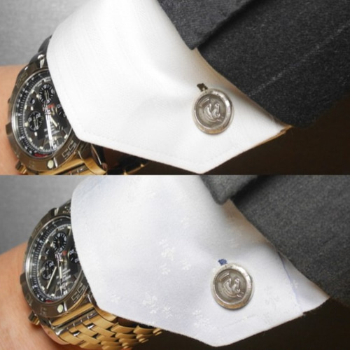 旧国鉄のバッチ・バックル・カフスボタン・カフスボタン・帽子 チェスのような馬の顔のカフスボタン Metal 031 タイピン