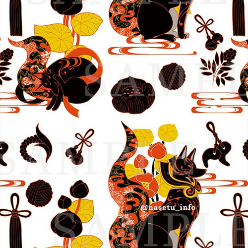 ポストカード花狐 4種合計4枚セット ポストカード 夏雪（なせつ） 通販