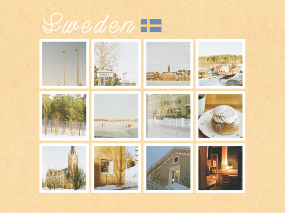 ましかくカード No.1 『 SWEDEN 』12枚セット 1枚目の画像