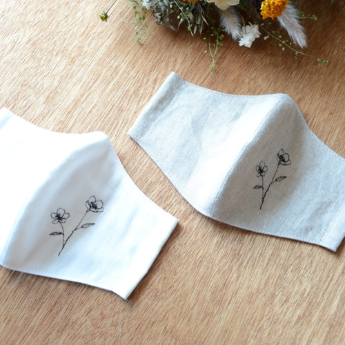 マスク手刺繍 マスク手刺繍