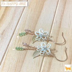 〜Spring flower〜　♡春色ピアス♡ イヤリングにも変更可　金属アレルギー対応 2枚目の画像