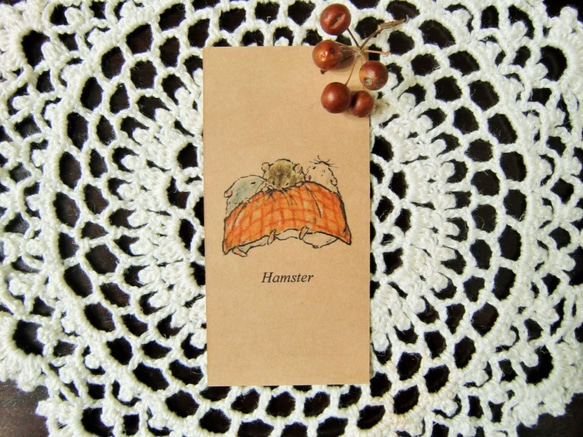 特製しおり付き♪ハムスターのハロウィンポストカードとフレークシール（ホワイト）のセット 10枚目の画像
