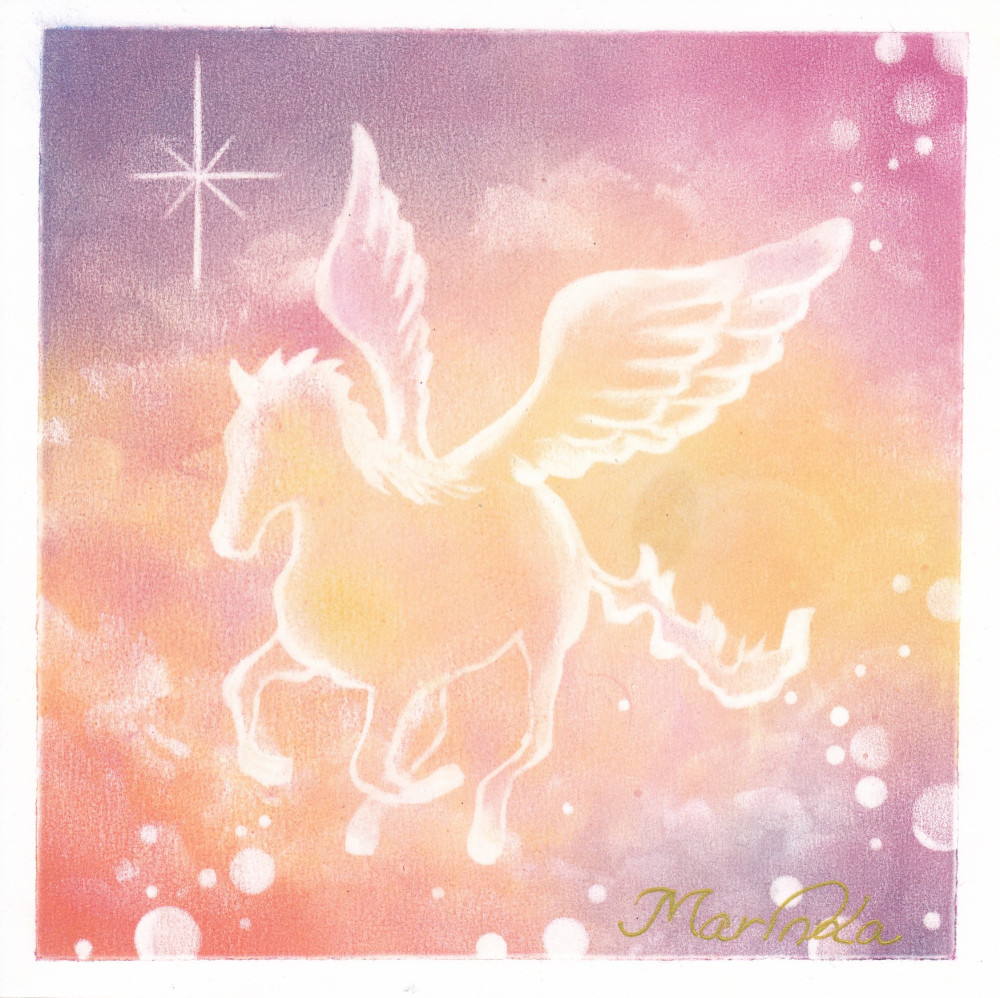 パステル画「ペガサス」No1 絵画 marinka 通販 4690452｜Creema
