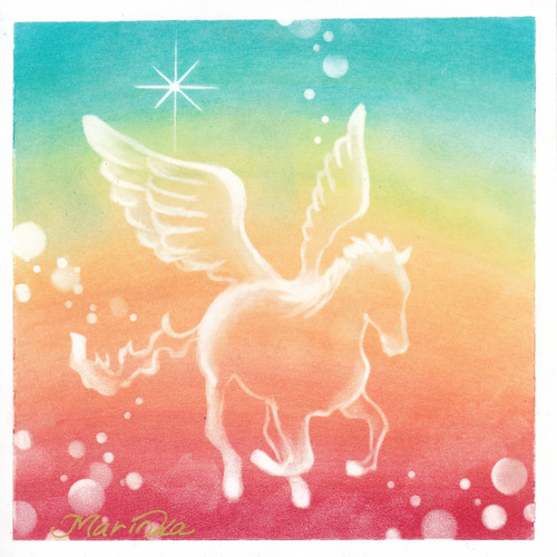 パステル画「ペガサス」No3 絵画 marinka 通販 4690475｜Creema