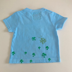 受注制作　kidsTシャツ「かわいいキリン　きのこの森」80cm~140対応 3枚目の画像