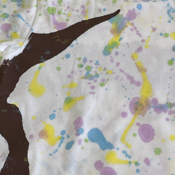 受注制作　kidsTシャツ「「ティラノサウルス　スプラッシュ」110cm~140対応 4枚目の画像