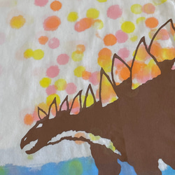 受注制作　kidsTシャツ「ステゴサウルス　バブル」100cm~140対応 2枚目の画像