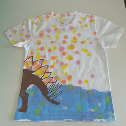 受注制作　kidsTシャツ「ステゴサウルス　バブル」100cm~140対応 3枚目の画像
