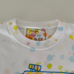 受注制作　kidsTシャツ「はたらく車〜パトカー」100cm~140対応 3枚目の画像