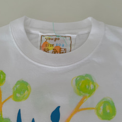 受注制作　kidsTシャツ「サイと虹」80cm~140対応 3枚目の画像