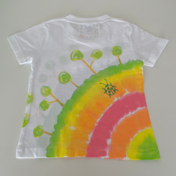 受注制作　kidsTシャツ「サイと虹」80cm~140対応 5枚目の画像