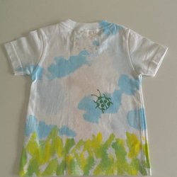 受注制作kidsTシャツ「きりんと空」80cm~140対応 3枚目の画像