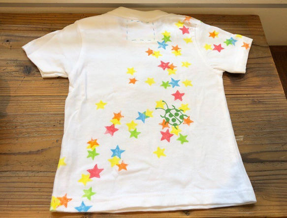 kidsTシャツ90cm「ティラノと星」90-11 3枚目の画像