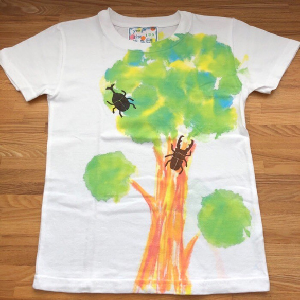 kidsTシャツ130cm「カブトムシとクワガタ」130-5 1枚目の画像