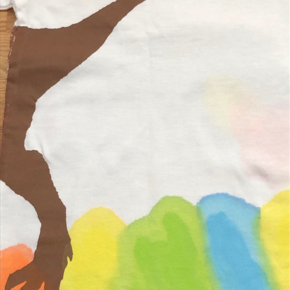 受注制作　kidsTシャツ「ティラノサウルス　ふんわりビーム」120cm~140対応 4枚目の画像