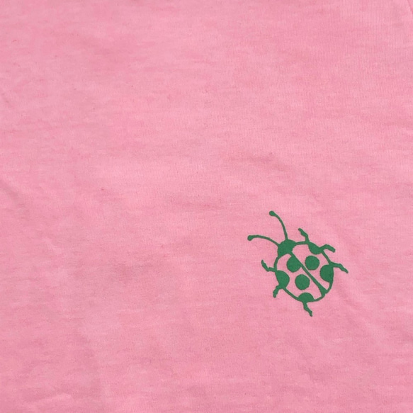 受注制作　kidsTシャツ「ピンク染　アフリカンキリン」80cm~140対応 4枚目の画像