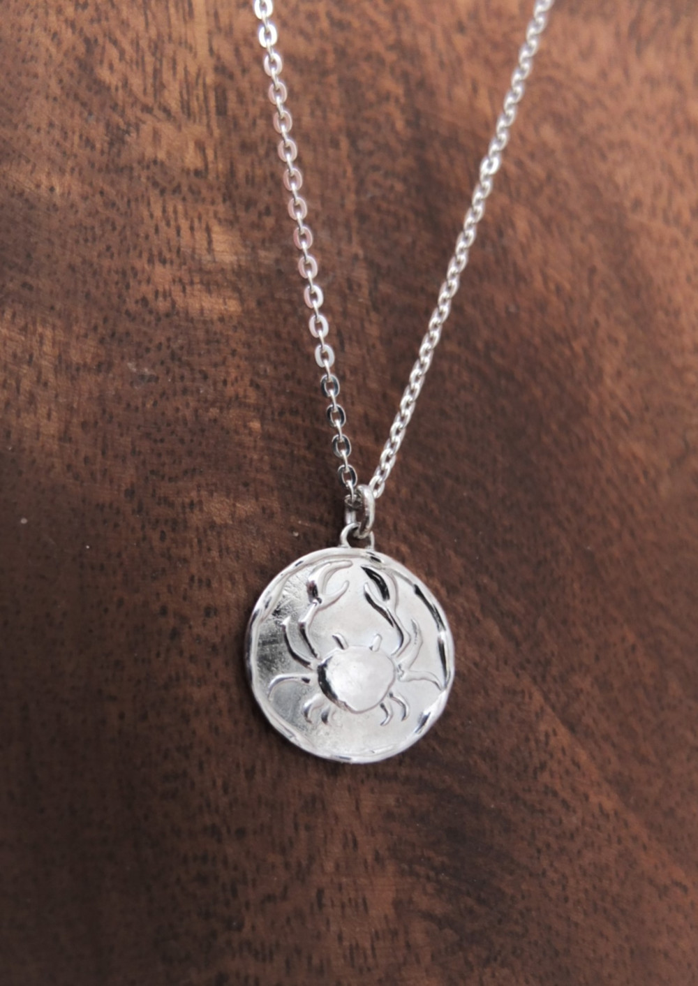 星座コインネックレス　silver925　Cancer 蟹座